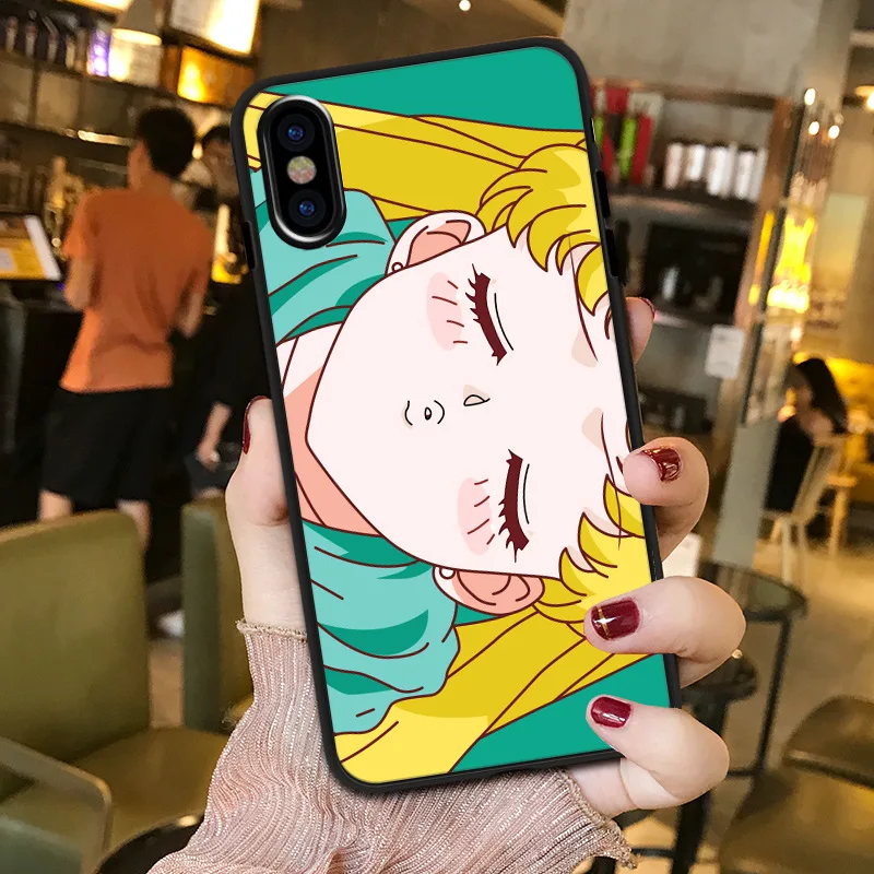 Чехол для iphone 8 силиконовый чехол с рисунком аниме Сейлор Мун симпатичный пары