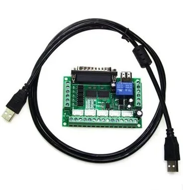 Mach3 engraving machine 5-axis stepper motor driver interface board with optocoupler isolation and USB cable | Обустройство дома