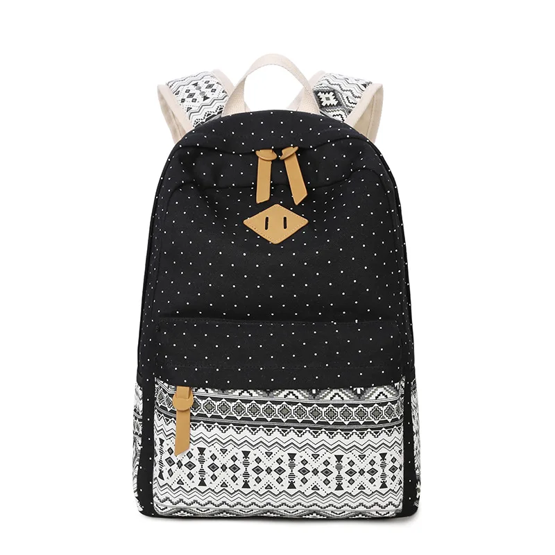 

2019 New Style Backpack Women's Amazon Hot Selling Backpack Middle School Students Canvas School Bag Wholesale Backpack Customiz