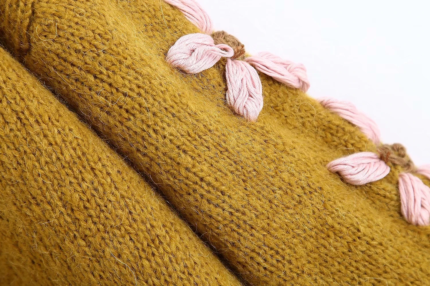 ZA, женский свитер, зимний, желтый, вязаный, большого размера, с цветочным украшением, рукав, свитер, Повседневная мода, женские топы, Женский пуловер