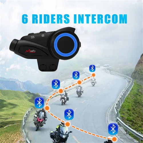 Buy Maxto M3 Waterproof Motorcycle Helmet Headset Intercom Bluetooth WIFI Recorder 6 People HD1080P DVR Pairing Any FM Recorer
