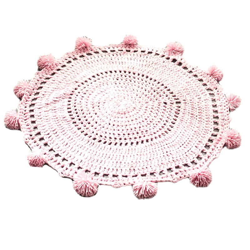 NEW Knitting Mat Children's Carpet Knit Pad Round Carpet Wave Window Mat Bedroom Decoration Children's Game Bedroom Carpet