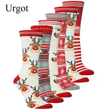 Urgot, 5 пар/лот, унисекс, рождественские носки, мужские, женские, повседневные, милые, Мультяшные, толстые носки для сна, забавные носки, Calcetines Mujer