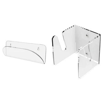 

2pcs Acrylic Skateboard Display Rack Easy Installation Works Skateboard Wall Hanger - 13 x 13.5 x 12cm & 28 x 8.5 x 10cm