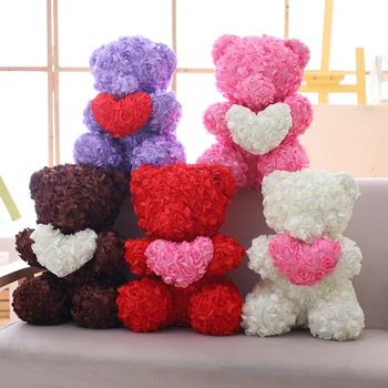 

1pc 40cm Lovely Rose Teddy Bear Plush Toy Cute Embrace Bear Dolls Stuffed Soft Toys Children Girls Birthday Valentine's Gifts