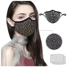  Colourful Crystal Masquerade Face Jewelry Mask Women Party Accessories Reusable Sexy Nightclub Fashion Decoration For Face 