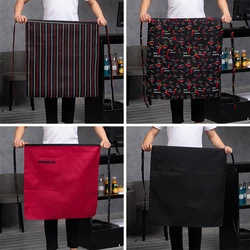 2024 Newest Hot Solid Cooking Kitchen Apron For Woman Men Chef Waiter Cafe Shop BBQ Hairdresser Aprons Bibs Kitchen Accessory