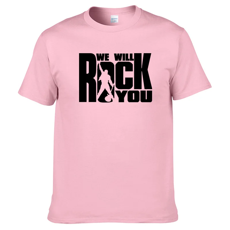 15 Летняя футболка с надписью «We will rock you», футболка в рок-стиле с короткими рукавами, одежда для королевы Харадзюку, рок-группа, унисекс, горячая Распродажа, топы из хлопка#179 - Цвет: 15