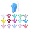 BOBO.BOX 2Pc Crown Silicone Beads Pacifier clip DIY Teething Necklace Toys Food Grade Silicone Baby Teether Nipple Clasps 3