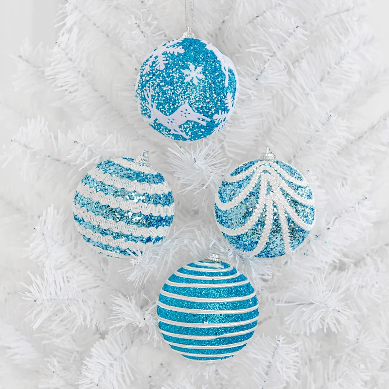 

Decorative hanging ball blue 8cm bubble ball Christmas tree decoration pendant Christmas decoration scene layout