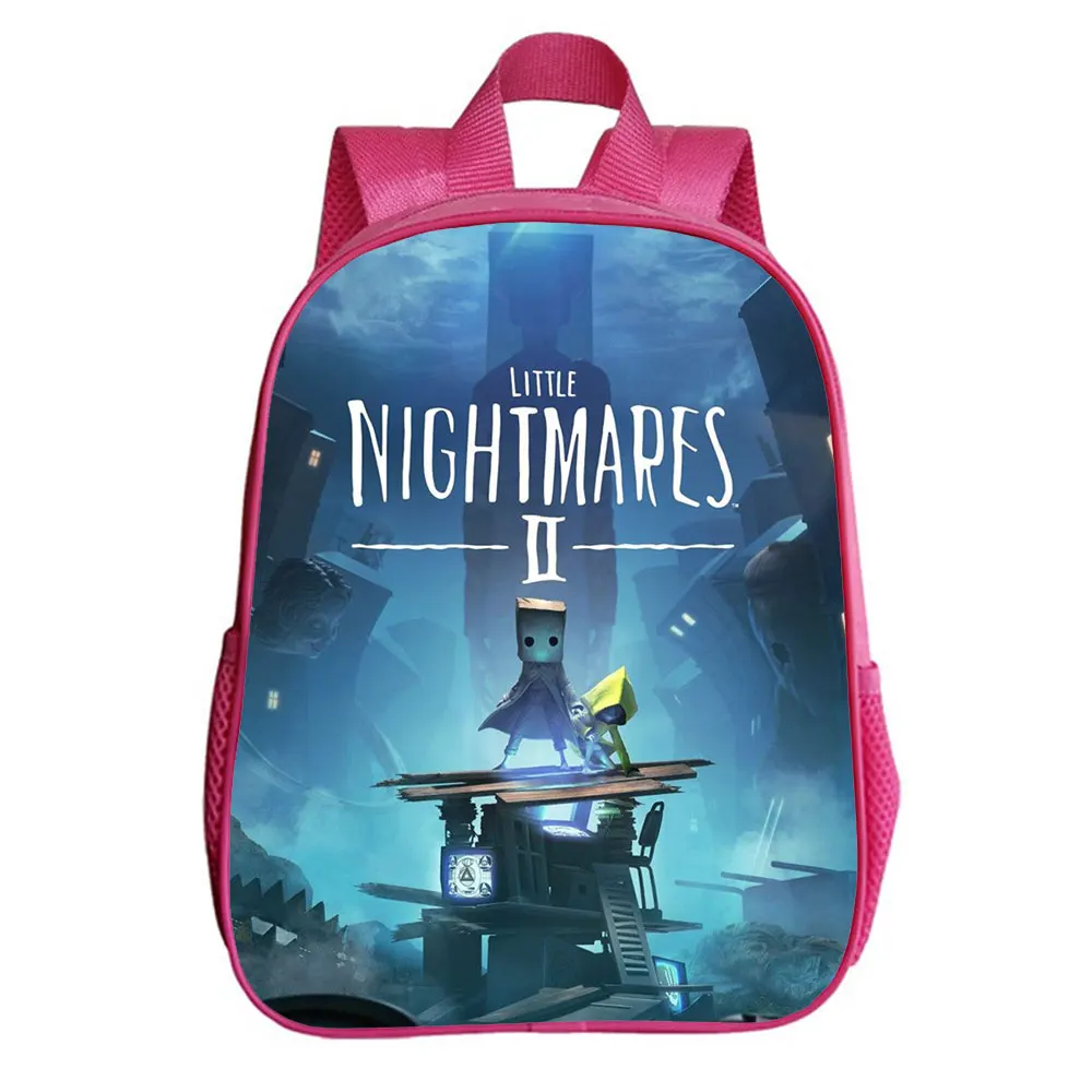 Little Nightmares kindergarten school bag boy girl backpack children cartoon casual backpack Single layer package 12 Inches