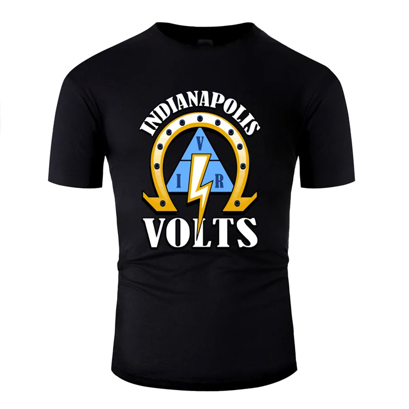 Новая мода Great indy volts Футболка мужская летняя Размер S-5xl Мужская футболка для отдыха фитнес против морщин
