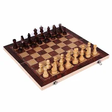 New 3 in 1 Wooden International Chess Set Board Travel Games Chess Backgammon Draughts Entertainment
