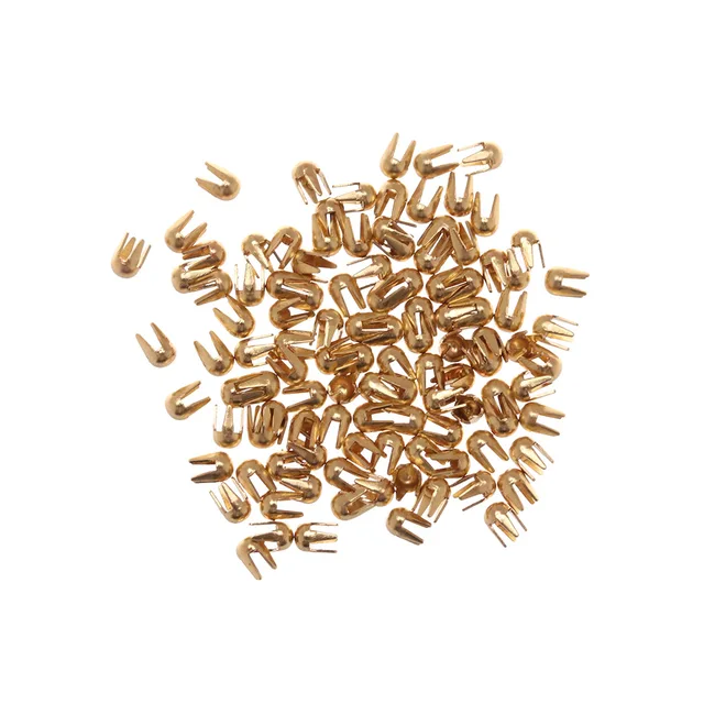 100PCS 2mm Mini Claw Hammer Buckle Gold/Silver/Bronze/Black Metal Round Bead Super Small Doll Button DIY Toy Clothes Accessories 4