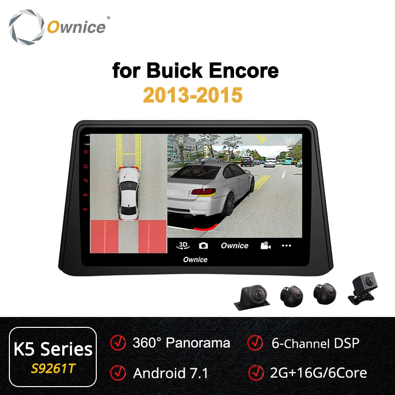 Ownice k3 k5 k6 для BUICK Encore 2013 Android 9,0 автомобильный Радио плеер DVD gps Navi 8 ядерный 4G LET 360 Panorama DSP SPDIF - Цвет: S9261 K5