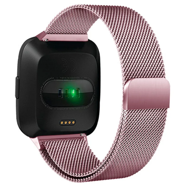 Хохлатая лента для Fitbit Versa ремешок Миланская петля браслет из нержавеющей стали ремешок для Fitbit Versa Смарт-часы аксессуары