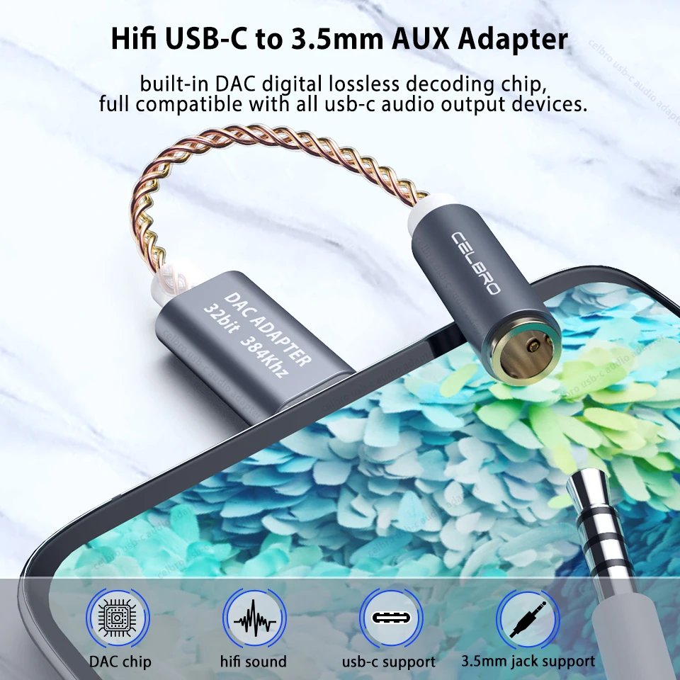 HIFI DAC Converter Usb Cable Adapter USB Type C To 3.5mm Headphone For Xiaomi Mi 10 Samsung Ipad Pro Aux Extension | Мобильные