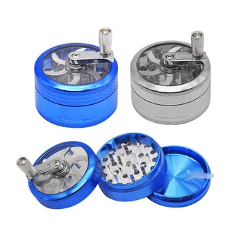 

HORNET Aluminum Smoking Grinder 63MM 3Piece Whorl Style Metal Tobacco Crusher Hand Crank Miller Pollinator Grinders