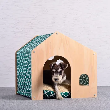 

New shed pet house dog house solid wood cat nest dog pad pet supplies cat bed house cat tent dog kennel accessories