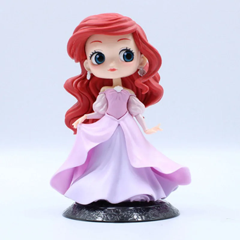 Disney Q Posket, Сказочная кукла принцессы, замороженная Эльза, Анна, жасмин, Ариэль, Белль, Мулан, фигурки, игрушки, украшение торта, рождественский подарок