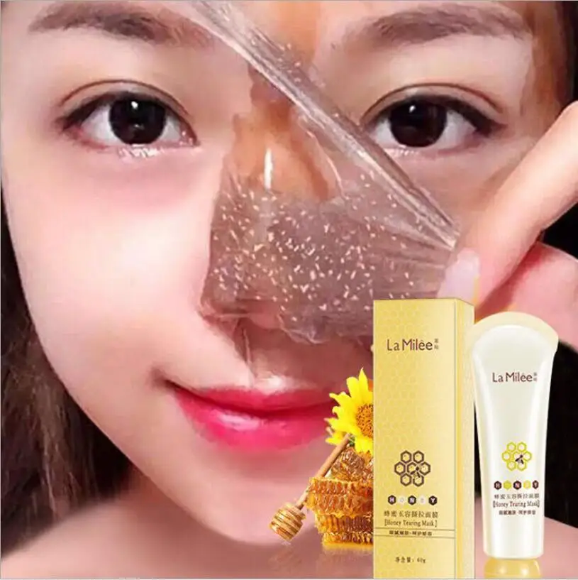 Медовая маска для удаления черных точек на лице очищающая жирной кожи