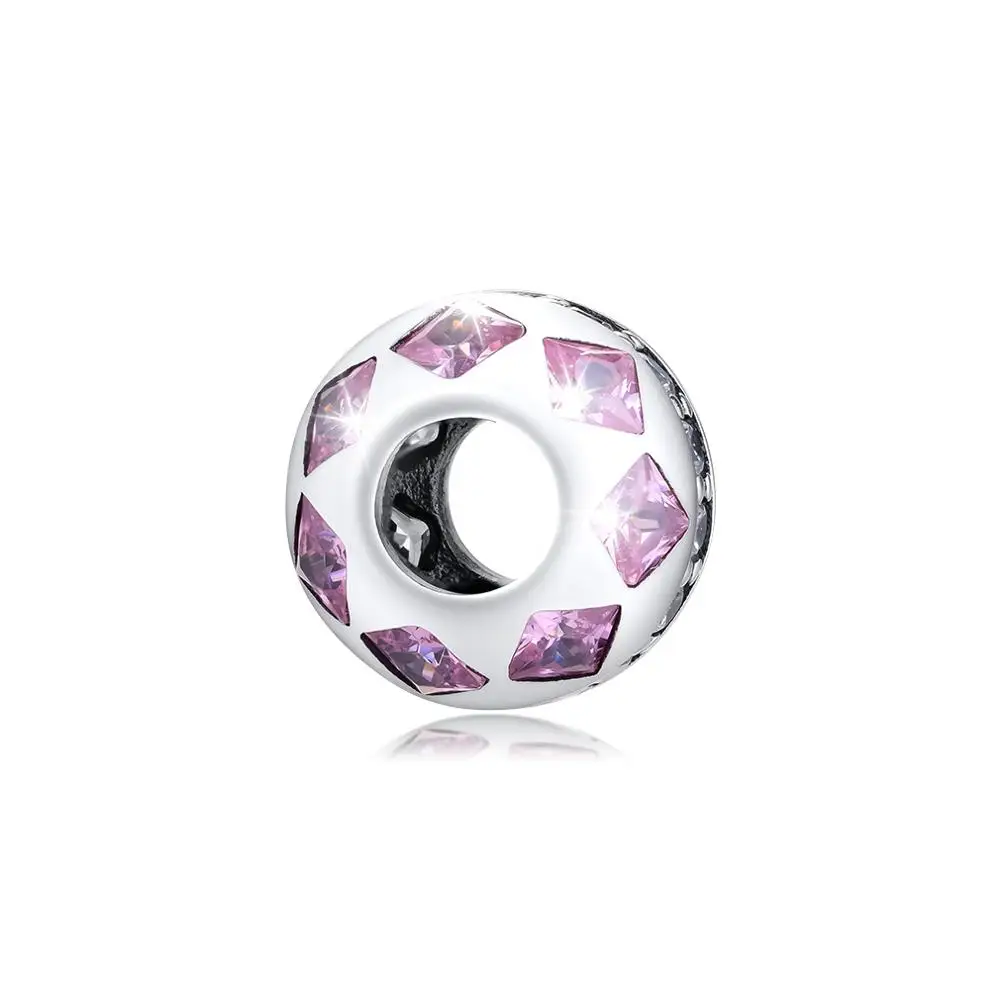 

BEADS for Jewelry Making BraceletS Pink Orbit cHarMs 100% 925 OrigiNal Sterling Silver Jewerly Free Shipping