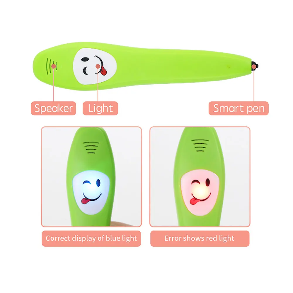 Pen with Learning Book Early Learning Pen Electronic Reading Pen Kids Educational Smart Interaction Logic Learning Pen