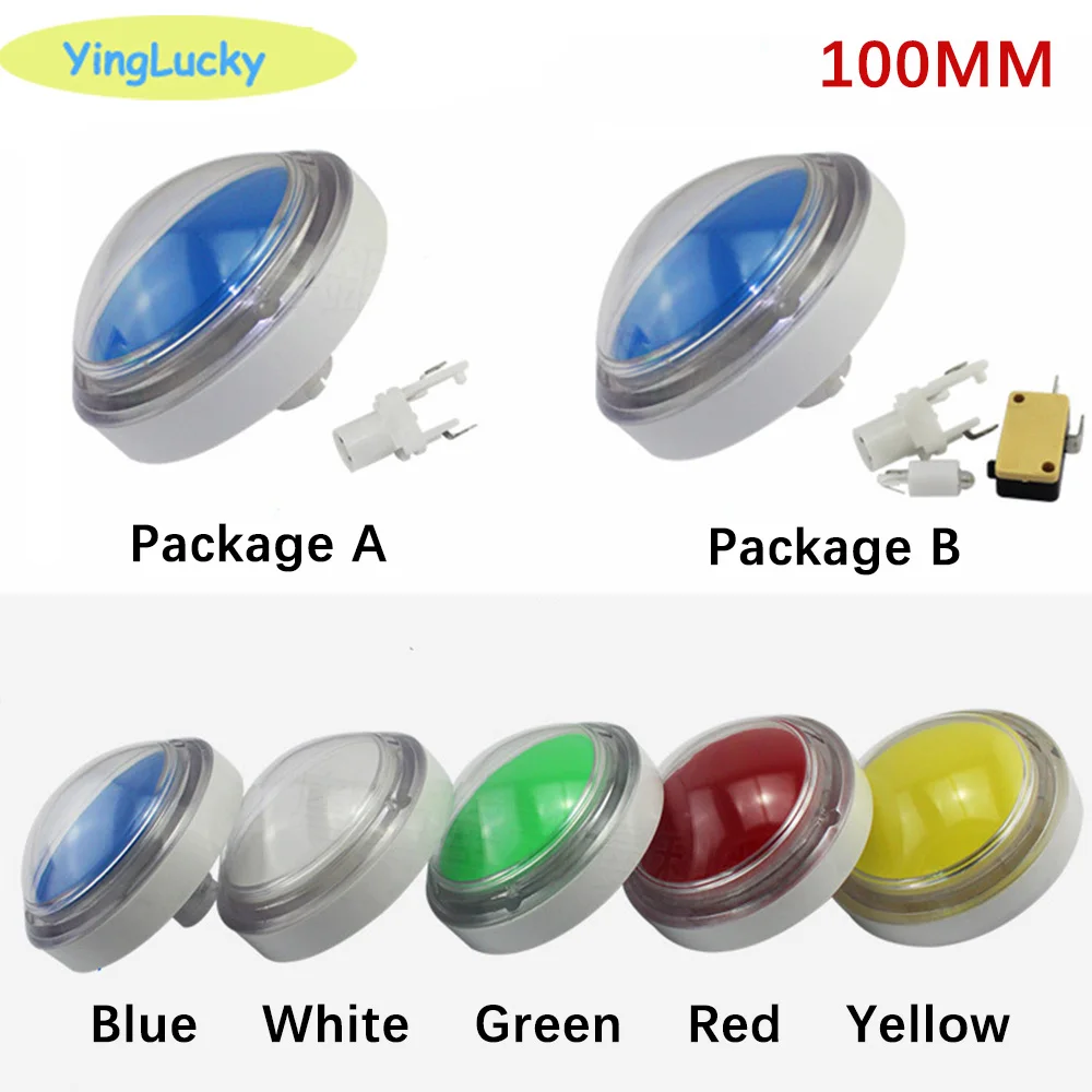 Boutons LED Arcade Argentés - Parfaits Pour Consoles De Jeux, Durables Et Résistants, Idéaux Pour Filles Et Adultes