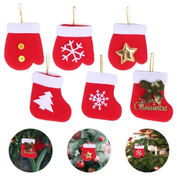 

6pcs Christmas Pendant Fashion Stylish Lovely Christmas Tree Pendants Hanging Ornament Christmas Adornment Christmas Ornament