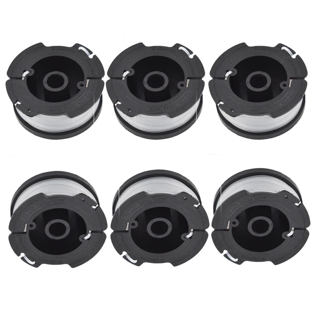 6-Pack BLACK+ DECKER AF-100-3ZP 30ft. 06" триммер сменная катушка
