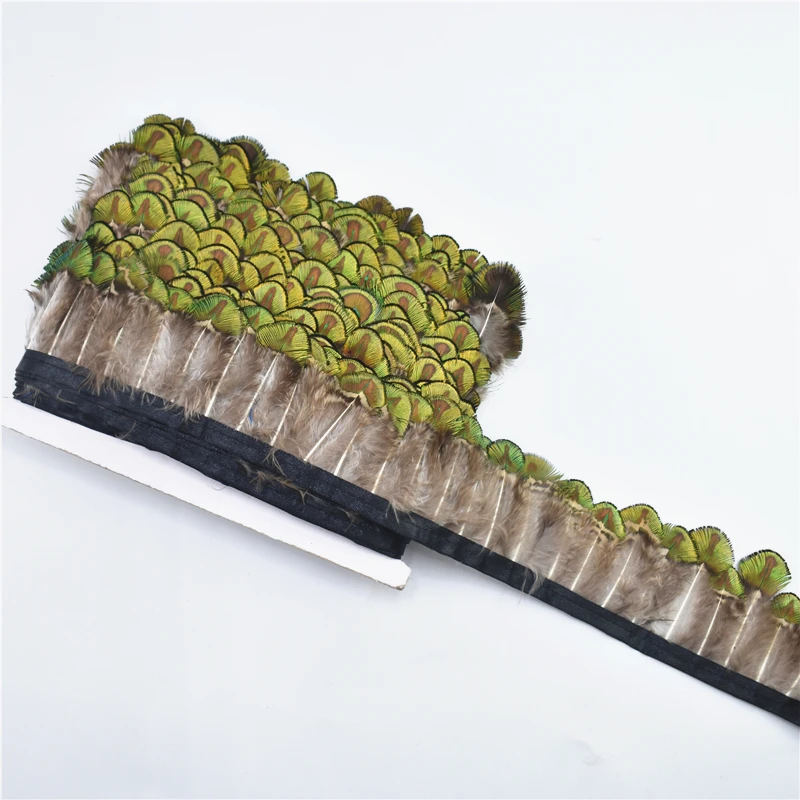 

10Meter Peacock Feather Trim Peacock Eye Feathers Fringe Ribbon Peacock Feathers for Crafts Fringe Trim Plume Decoration Jewelry