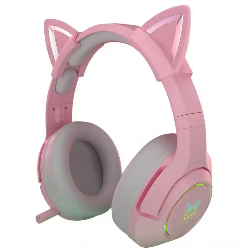 3 5mm Filaire Rvb Casque Gamer Rose Blcak Chat Oreille Casque Mignon Pour Telephone Pc Avec Hd Microphone Pour Jeu Telephone Overear Gamer Aliexpress