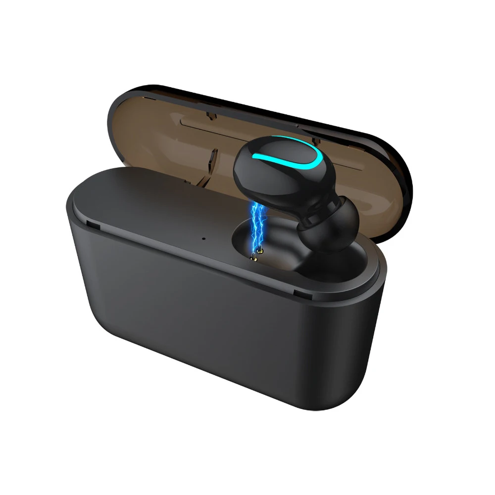 Крошечные TWS беспроводные наушники Bluetooth 5,0 наушники Handfree беспроводной музыкальный приемник наушники с оригинальной коробкой наушники автомобильный комплект - Название цвета: One piece Black