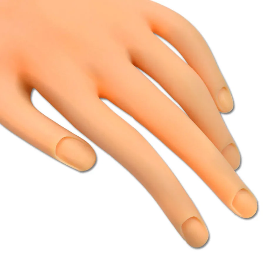 Гибкий поддельный ручной дизайн ногтей профессиональная тренировка для отображения повторного инструмента мягкий пластик на практики протез Маникюр CHND275