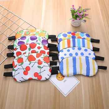 

20 Colors Sleeping Eye Mask Strawberry Cherry Fruit Pattern Sleeping Eye Patch for Travel Relax Aid Blindfolds Cotton Masks