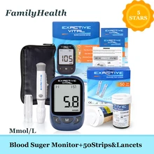 MICROTECH MEDICAL Blood Glucose Meters Accessories Diabetics Test glycuresis Monitor accessory 50strips Needles blood Sugar BG3