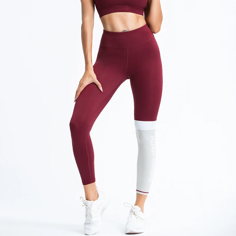 Yoga Seamless Leggings Gym Yoga Pants Women High Waist Sport Fitness Pants Striped Letters Contrast Color Stitching Yoga Clothes Yoga Seamless Leggings Gym Yoga Pants Women High Waist Sport Fitness Pants Striped Letters Contrast Color Stitching Yoga Clothes
