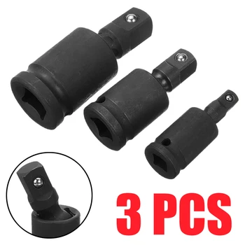 

3pcs Impact Universal Joint Socket Swivel Set 1/4“ 3/8” 1/2“ Drive Chrome Moly Joint Set Adapter For Manual Pneumatic Wrench