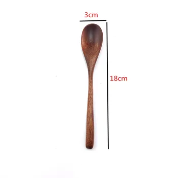 

Hot 1/2/3Pcs Eco-Friendly wooden Spoon Cutlery 100%Biodegradable Spoon Tableware Reusable Accessories For Home Outdoors