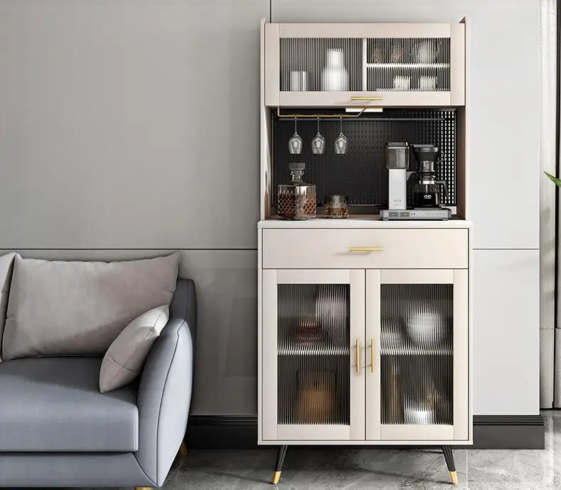 Rock plate side cabinet light luxury living room tea cabinet household wall storage modern simple storage