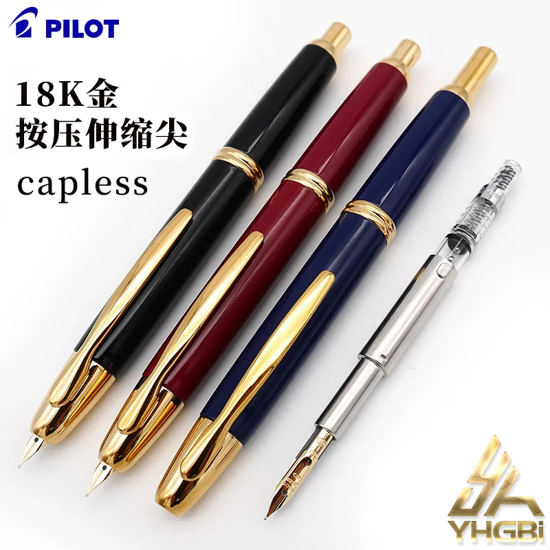 Stylo à plume pilote sans capuchon, couleur or 18K, ensemble de stylos à encre, papeterie FC-15SR, accessoires de bureau