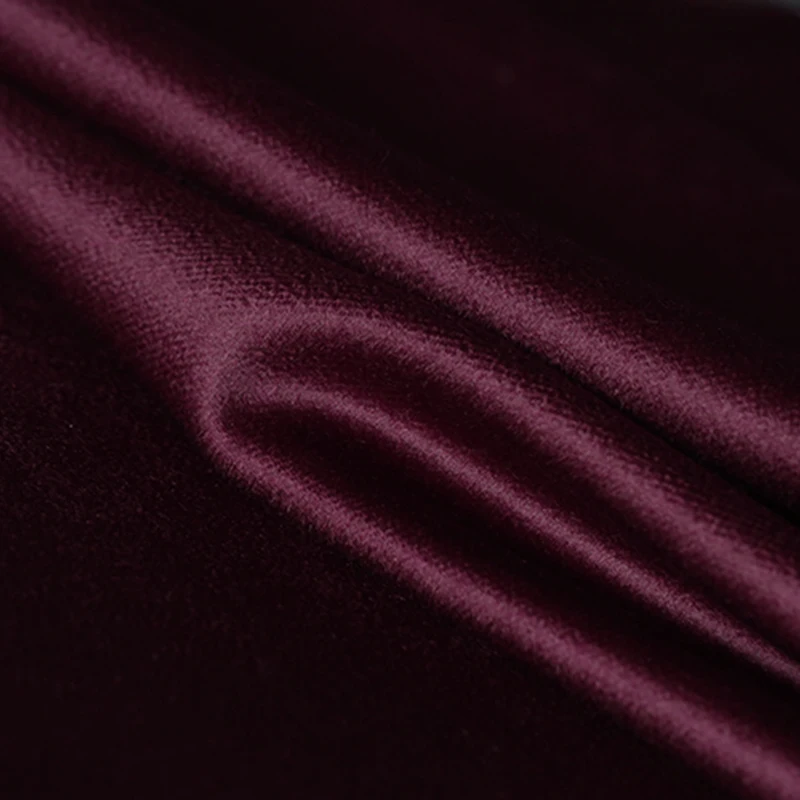 Quality 155CM Wide 750G/M Weight Dark Purple Double-faced Water Wave Cashmere Wool Autumn and Winter Overcoat Fabric E1154