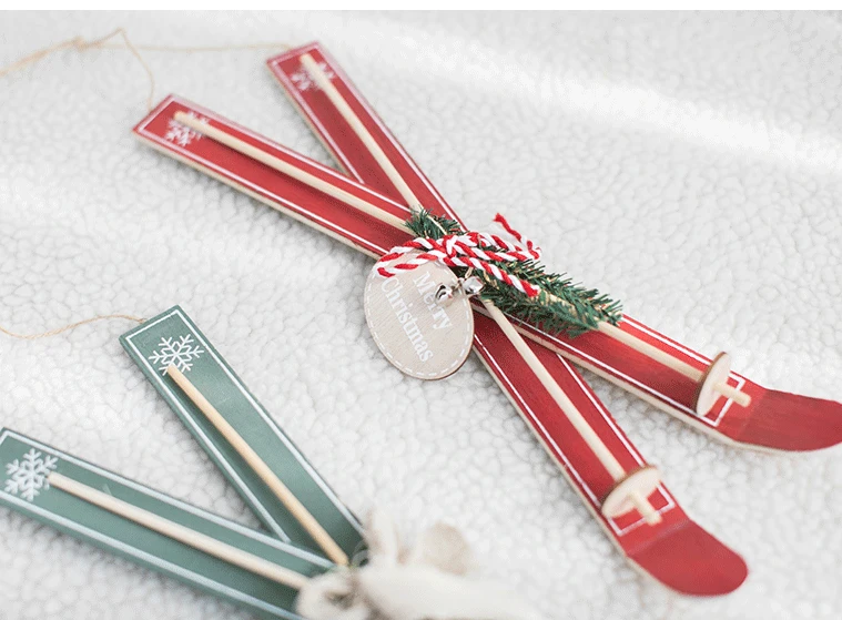 Christmas Decorations for Home Nordic Wooden Sleigh Christmas Door Hanging Christmas Tree Pendant Navidad Ornaments Xmas