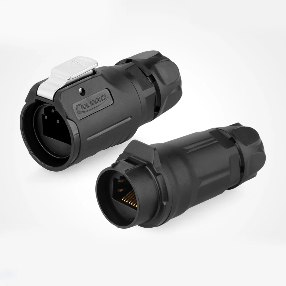 

LP16 Waterproof IP67 Network RJ45 Ethernet Wire Cable Connector M16 RJ45 Aviation Adapter 8 Pin Terminal Industrial Plug Socket