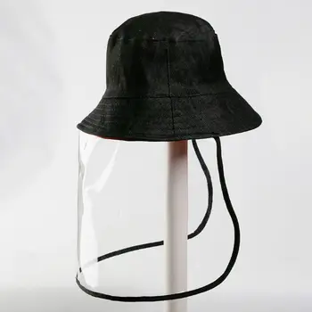 

Anti-saliva Bucket Hat Black Anti-spitting Full-face Mouth Mask Protective Cap 425F