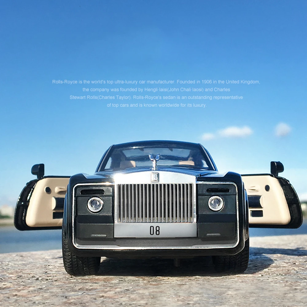 1:24 автомобилей Hot Wheel модель автомобиля Rolls Royce Sweptail металлические двери тела можно открыть музыкальная с подсветкой машина литья под давлением игрушка
