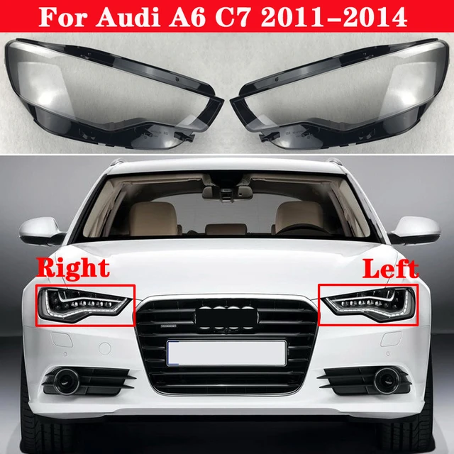 Couvercle de lentille de phare avant de voiture, étui de voiture, abat-jour  en verre pour Audi A6 C7 2012 – 2015 - AliExpress