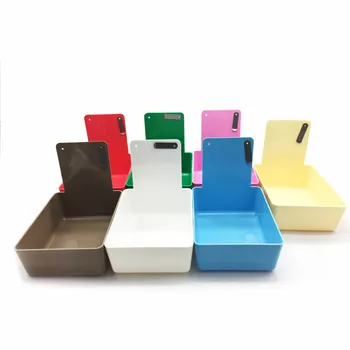 

10pcs Dental Equipment Tooth Plastic Dental Neaten Work Case Pans with Clamping Piece Clip Holder to Fix Paper