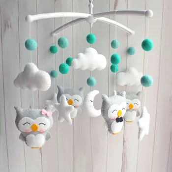 

Without Bracket Newborn Infant Non Toxic Cute Rattles Toy Non-woven Fabric DIY Bed Bell Mobile Sleeping Baby Crib Handmade