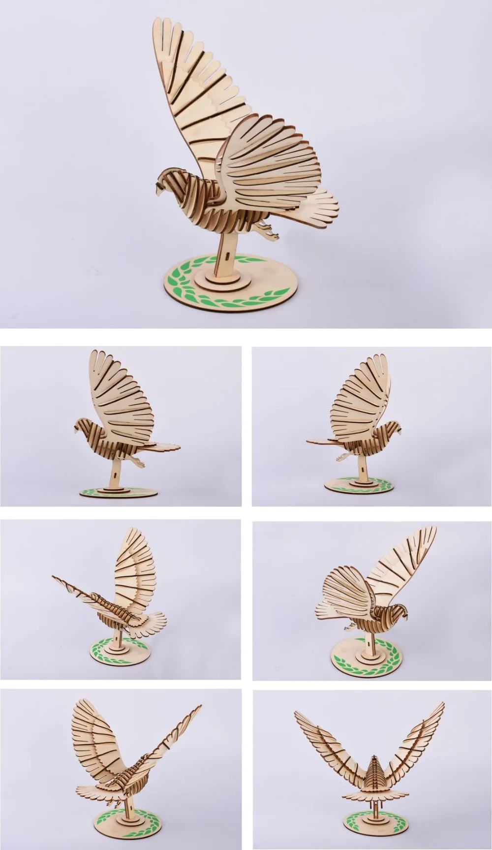 Peace Dove DIY 3D деревянная головоломка по дереву сборочный Набор для резки деревянных игрушек для рождественского подарка 3175